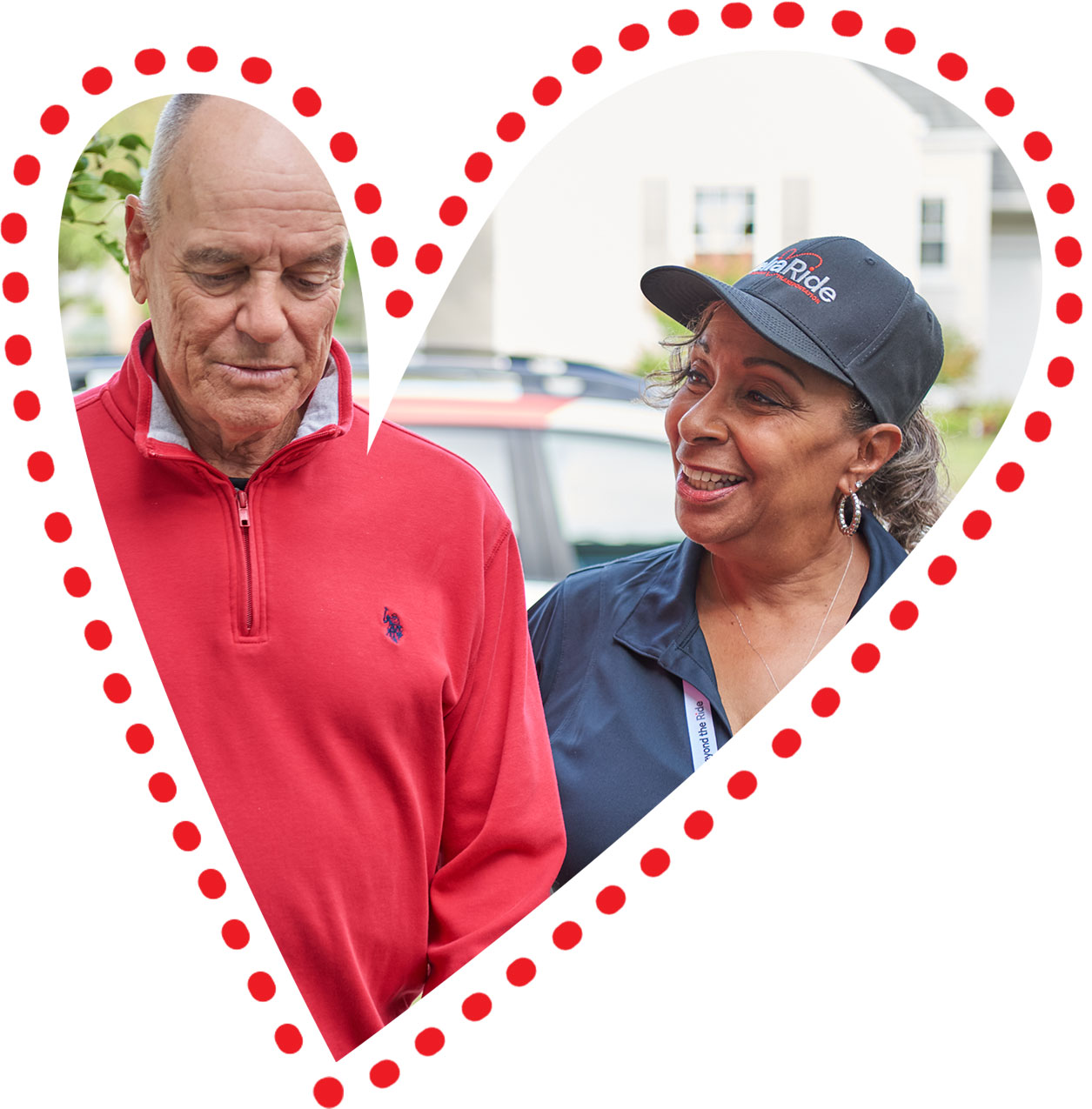 Non-Emergency Medical Transportation ReliaRide Driver Assisting Rlder Man