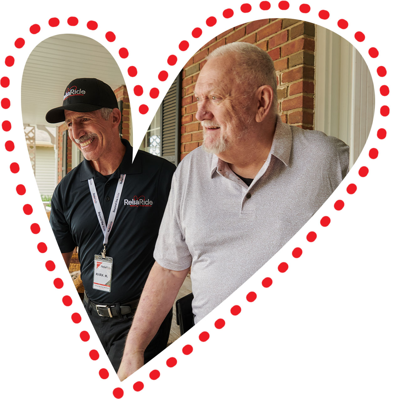 Non-Emergency Medical Transportation ReliaRide Driver Assisting Rider to Vehicle